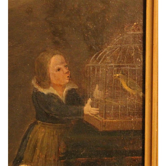 Dutch Family Scene, 17th Century, Oil Painting on Canvas, Framed For Sale - Image 6 of 12