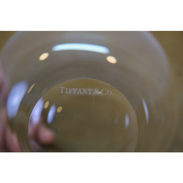 Transparent Late 20th Century Modern Tiffany & Co. Clear Crystal Harmony Centerpiece Serving Bowl With Original Box For Sale - Image 8 of 12