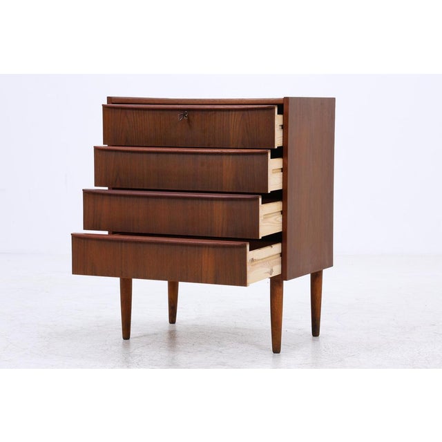 Mid-Century Teak Chest of 4 Drawers, 1960s For Sale - Image 6 of 14