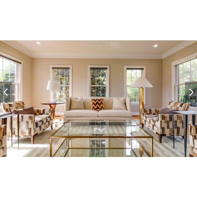 Textile Pair RJones Arm Chairs 2 Pair Available For Sale - Image 7 of 16