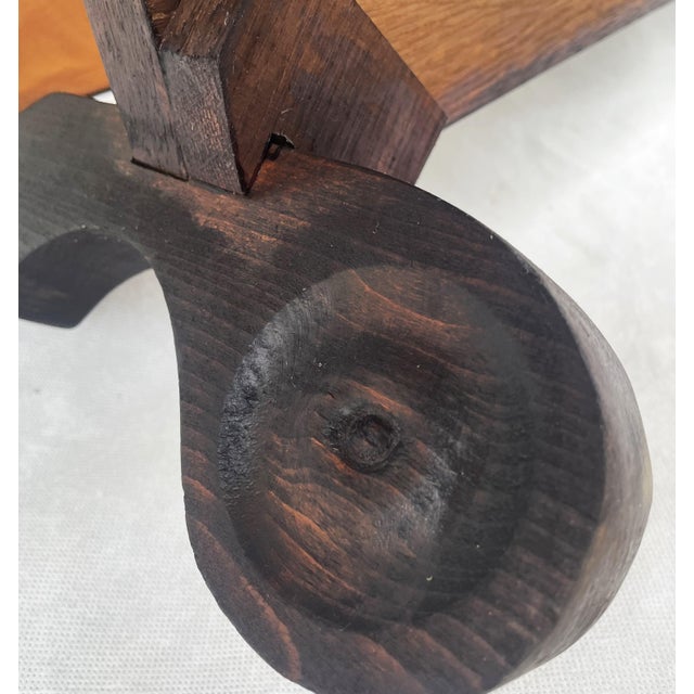 Art Deco Style Side Table in Natural Oak, 1950s For Sale - Image 14 of 18