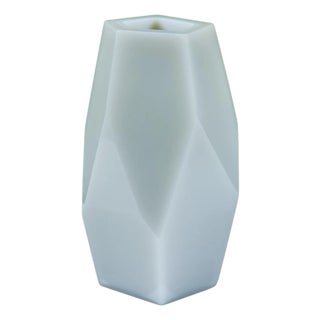 Robert Kuo Gray Facet Vase For Sale