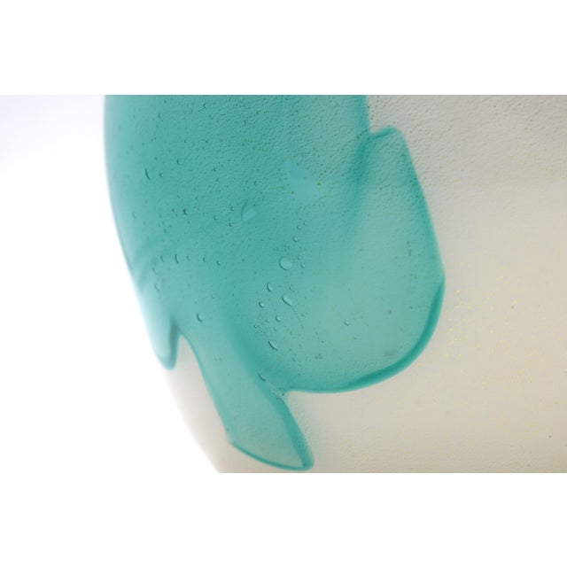 Gold Muranese Glass Vase with Leaves, 1960s For Sale - Image 8 of 13