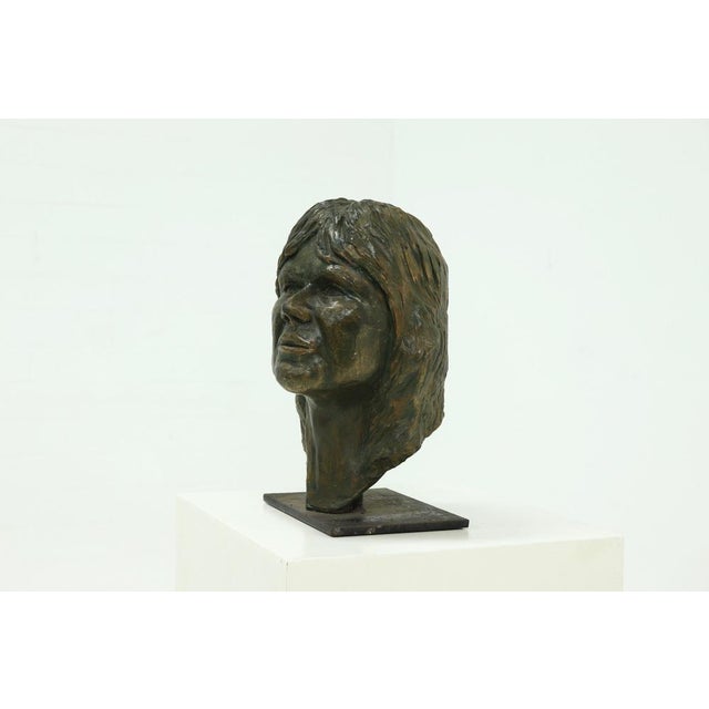 Sculpted Clay Female Bust, 1970s For Sale - Image 4 of 8