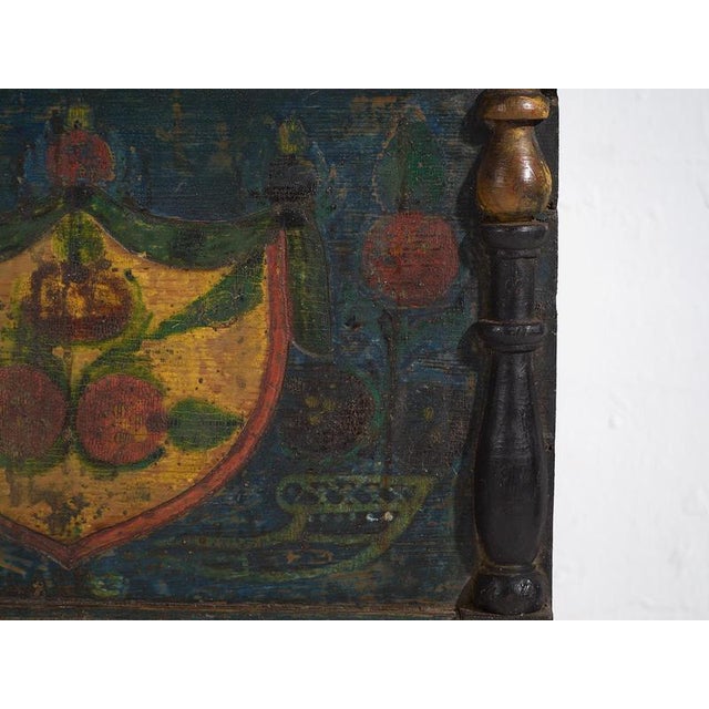 Indigo Blue Antique Bridal Trunk, 1850s For Sale - Image 16 of 18