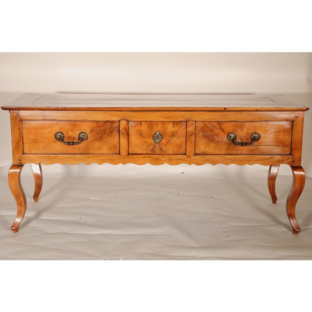 Wood Louis XV Provincial Fruitwood Desk For Sale - Image 7 of 12