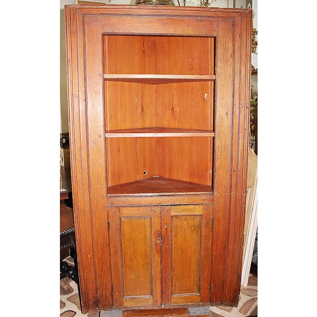 Antique Rustic Country Corner Cupboard Chairish