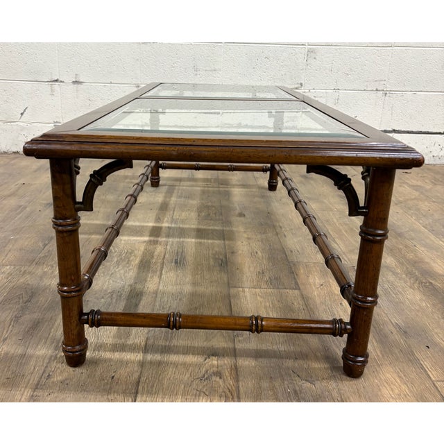 Brown Vintage Lane Chinese Chippendale Chinoiserie Style Coffee Table Cocktail Table For Sale - Image 8 of 16