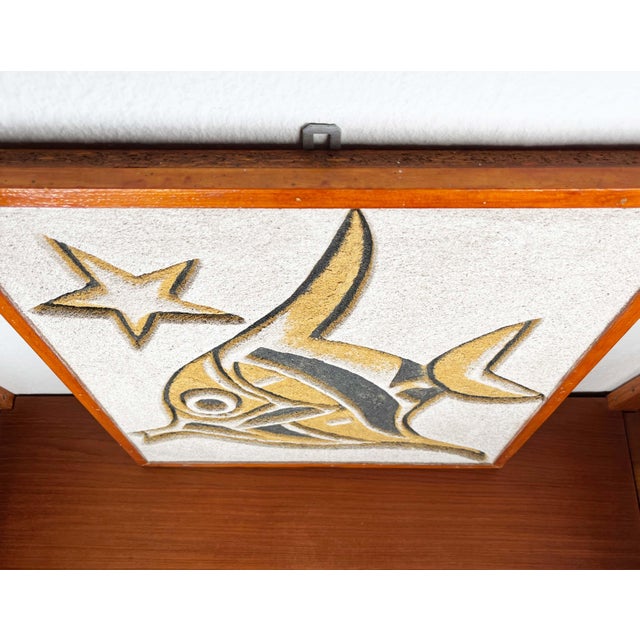 Mid-Century Modern Hand Carved Stone Wall Relief with Fish Design, 1960s For Sale - Image 15 of 18