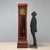 Art Nouveau mahogany pendulum clock, crafted in Italy at the beginning of the 20th century. The front door features glass...