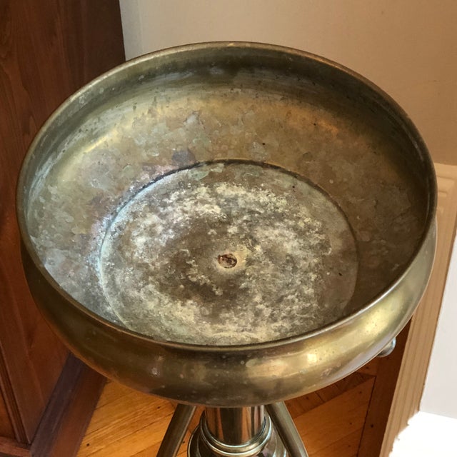 MidCentury Brass Jardinière Plant Stand Chairish