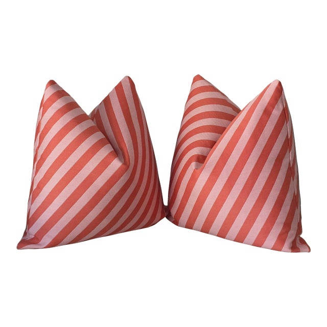 Jaipur Coral Designer Throw Pillows For Sale