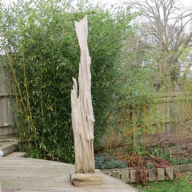 Brutalist Large Wooden Brutalist Garden Sculpture For Sale - Image 3 of 13
