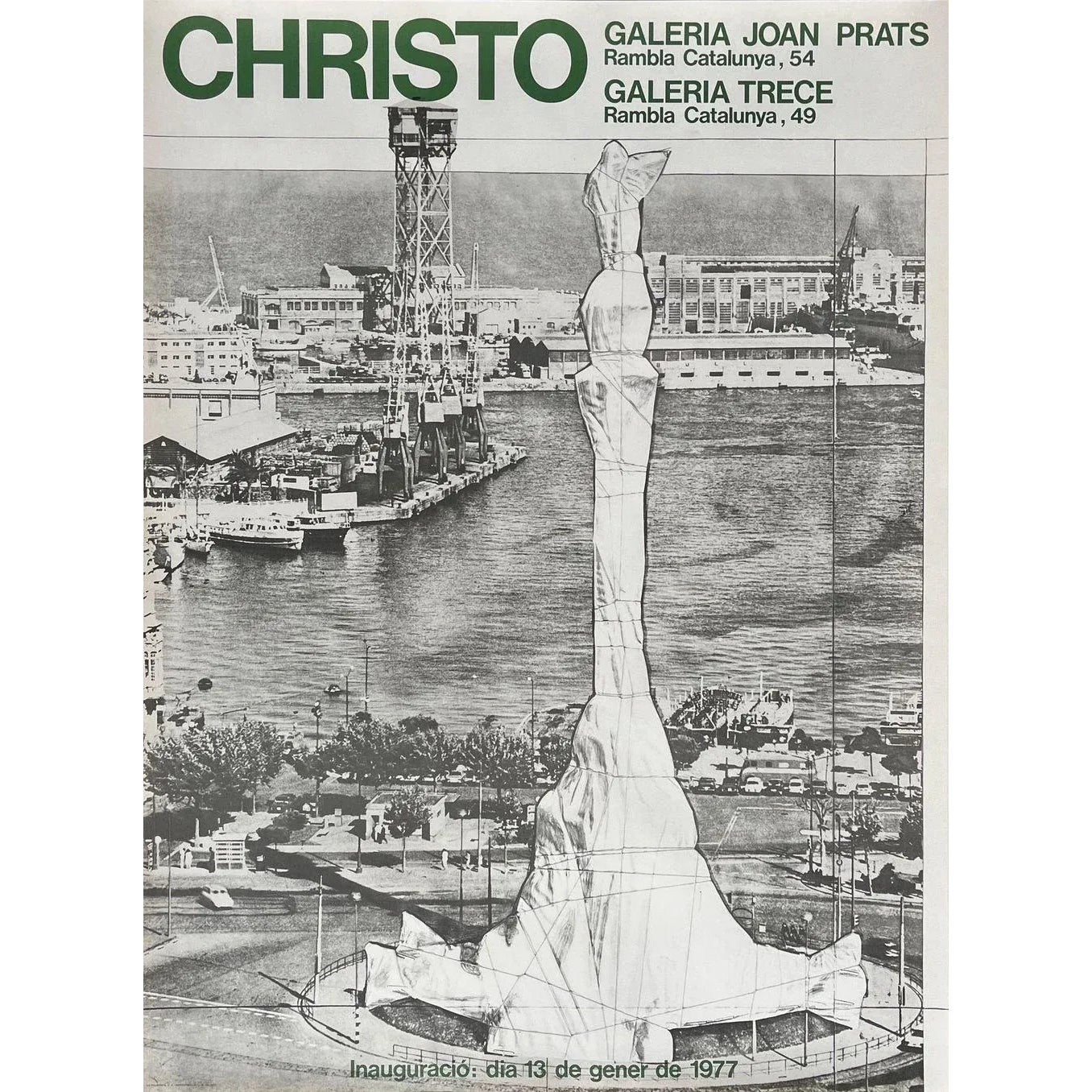 1977 Christo Javacheff & Jeanne Claude Barcelona Lithograph Poster ...