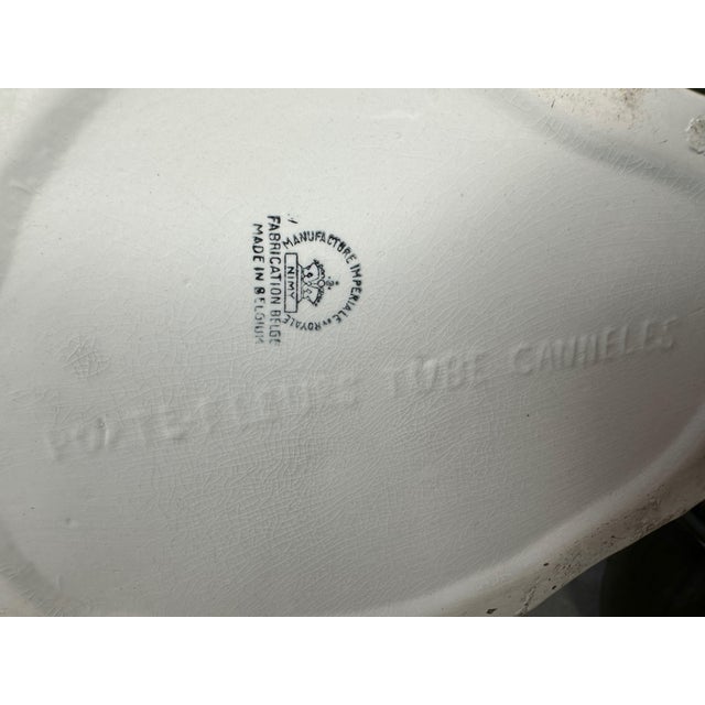 Vintage Faux Bamboo Vase from Manufacture Imperiale et Royale de Nimy, 1950s For Sale - Image 9 of 11