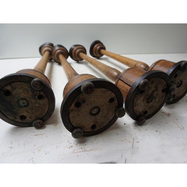 Large Antique French Wooden Candlesticks, 19th Century, Set of 4 For Sale - Image 16 of 18