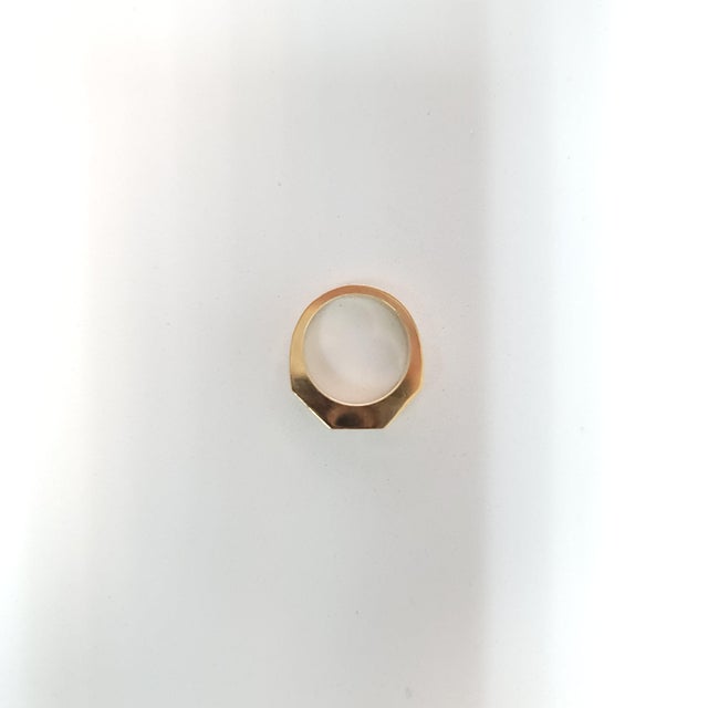 Contemporary Angular Diamond Band .65cttw 14k Yellow Gold, Size 7 For Sale - Image 3 of 5