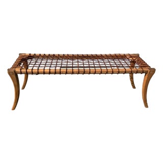 Modern Mid Century Klismos Style Bench For Sale