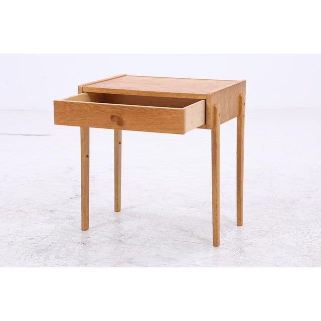 Vintage Bedside Table in Oak, 1960s For Sale - Image 6 of 12