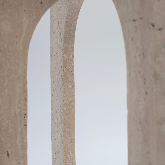 Bond Side Table in Travertine from Kiwano Concept For Sale - Image 4 of 10