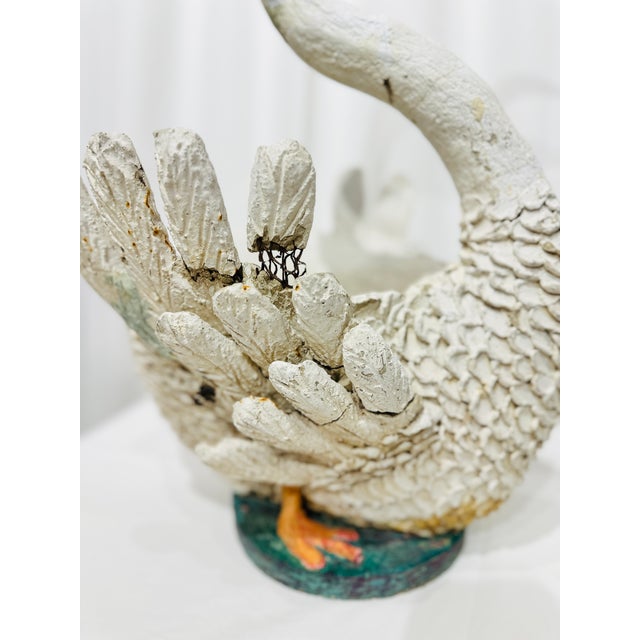 Early 20th Century Early 20th Century Whimsical Folk Art Swan Sculpture For Sale - Image 5 of 11