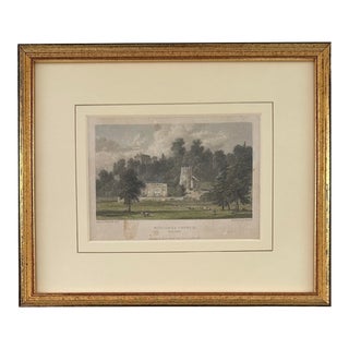 19th Century Copperplate Engraving of Widcombe Church, Framed For Sale