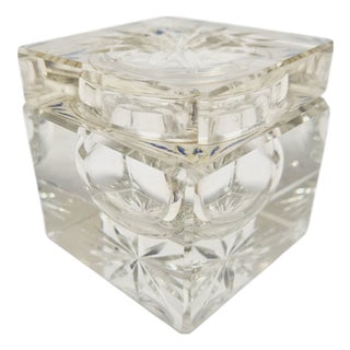 Bidermeier Style Crystal Inkwell, Germany, 1890s For Sale