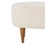Cream Footstool with Wooden Legs, Italy, 1960 For Sale - Image 3 of 9