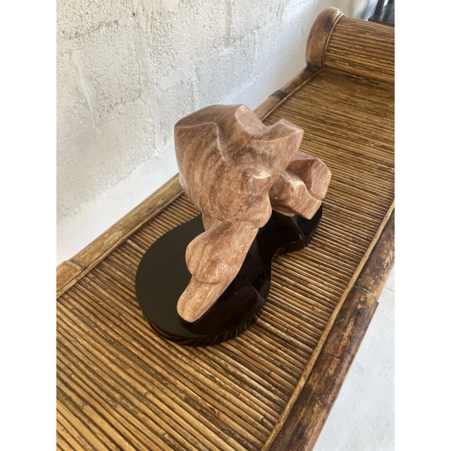 Abstract 1970s Vintage Abstract Red Marble Amorphous Sculpture For Sale - Image 3 of 8