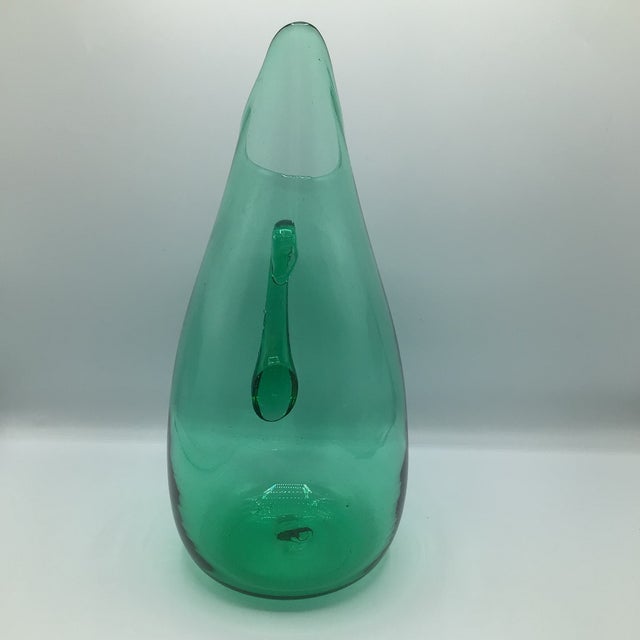 Glass Blenko Teal Pitcher Designed by Winslow Anderson. For Sale - Image 7 of 12