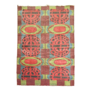 Zabihi Collection Vintage European Modernist Rug For Sale