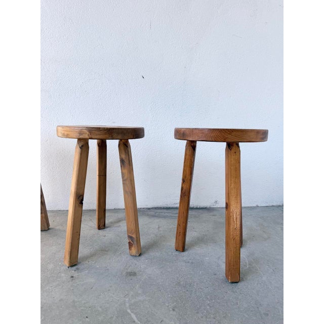 Vintage Tripod Stools, 1950s, Set of 4 For Sale - Image 16 of 18