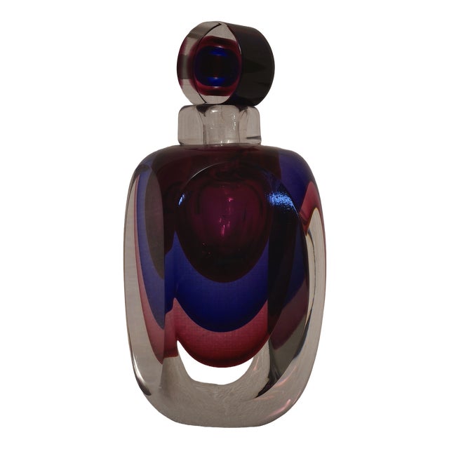 Mid-Century Modern Murano Glass Perfume Bottle, Italy, 1990s For Sale