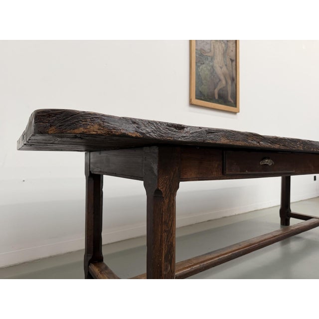 Brutalist Farmhouse Table in Oak, 1920s For Sale - Image 12 of 18