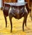 French-Style Two-Drawer Cabinet – Sculpted Wood Design With Gold Leaf Details & Marble Top For Sale - Image 4 of 4