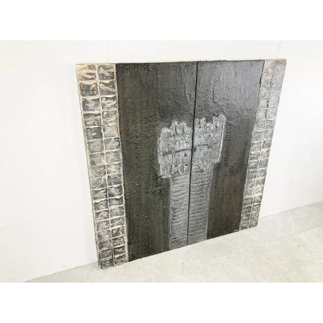 Large Brutalist Wall Sculpture, 2000s For Sale - Image 9 of 10
