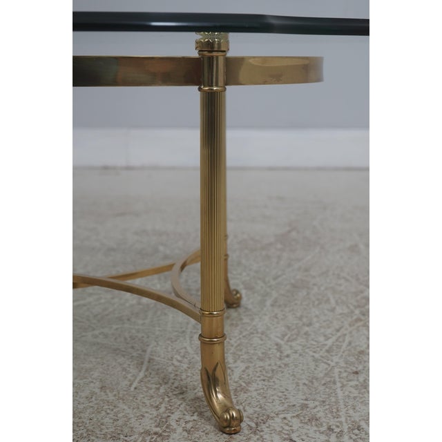 Labarge Labarge Hollywood Regency Glass Top Coffee Table For Sale - Image 4 of 13