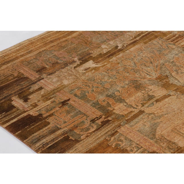 Rug & Kilim Contemporary Oriental Floral Wool & Natural Silk Rug by Rug & Kilim, India For Sale - Image 4 of 10