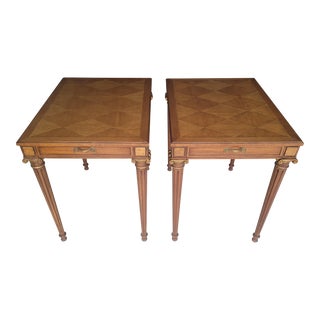 1970s Pair of Neoclassical Style End Tables For Sale