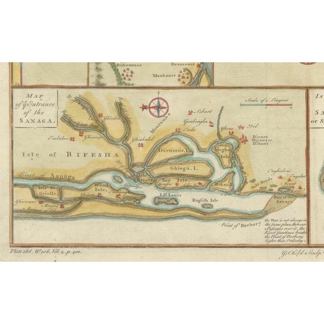 West Africa French Exploration Map with River Sanaga, 1750s For Sale - Image 6 of 9