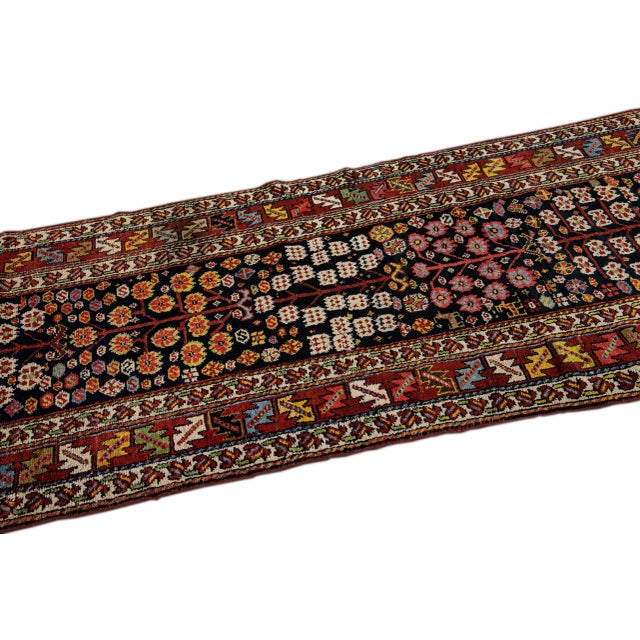 1920s Antique Kurd Handmade Allover Pattern Wool Runner For Sale - Image 5 of 10