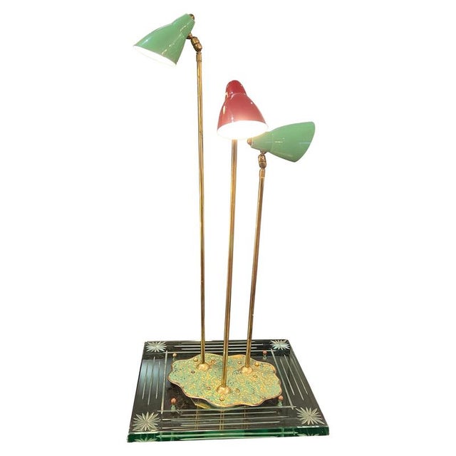 Large Multidirectional 3 Arms Table Lamp, 1950s For Sale - Image 12 of 12