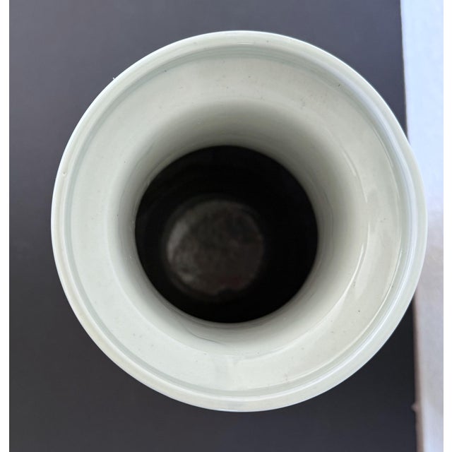 Blue Vintage Chinese Blue & White Porcelain Landscape Vases - Trio Set For Sale - Image 8 of 18