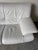 Wood Natuzzi Italian Postmodern White Leather Sofa For Sale - Image 7 of 12