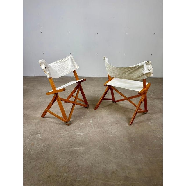 1960s Praia Folding Chairs by Pier Giacomo Castiglioni for Gavina, 1960s, Set of 2 For Sale - Image 5 of 9