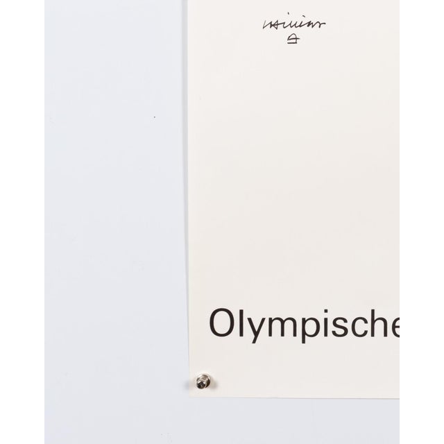 Black Olympia Lithograph Poster by Eduardo Chillida, 1972 For Sale - Image 8 of 9