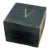 Modern Slate Stone Paperweight Cube With Initial “V” For Sale