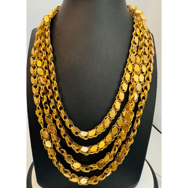 Vintage 115 Gm 18 Karat Yellow Gold Handmade Chain 76 Inch Unique Opera Length For Sale - Image 10 of 18