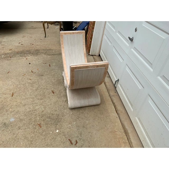 Vintage beautiful console made of bamboo and marble the piece are unique made a 1980s