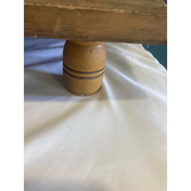 Yellow Antique Hand Carved Yellow and Gold Small Cabinet For Sale - Image 8 of 12